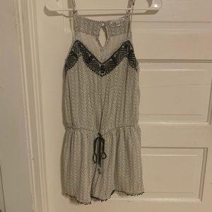 American Eagle Printed Embroidered Romper Size S